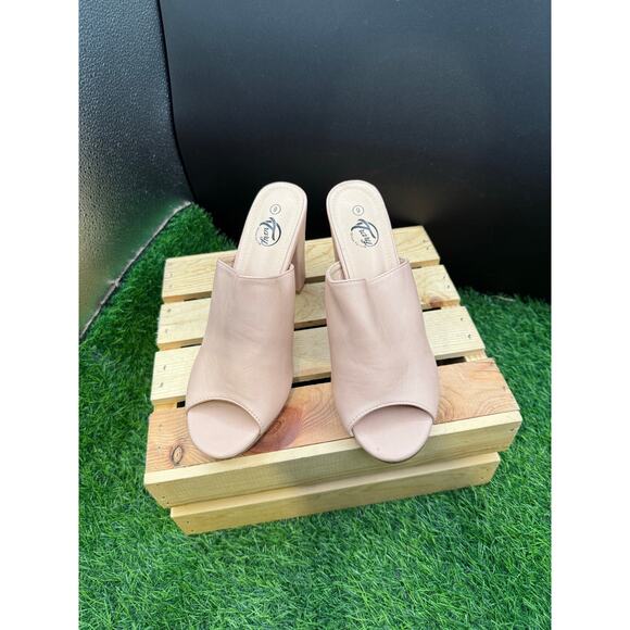Trary- Nude -Open Toe Heels- Size 9 - Picture 7 of 10